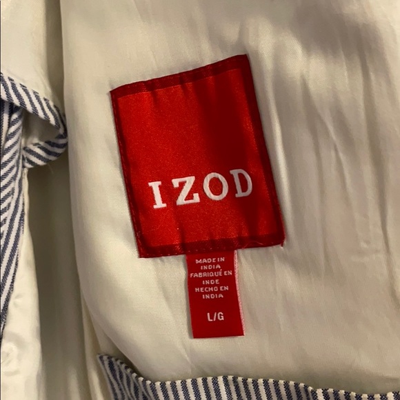 IZOD seersucker blazer size L - Picture 2 of 2